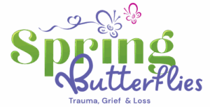 Spring Butterflies Trauma, Grief, Loss Logo